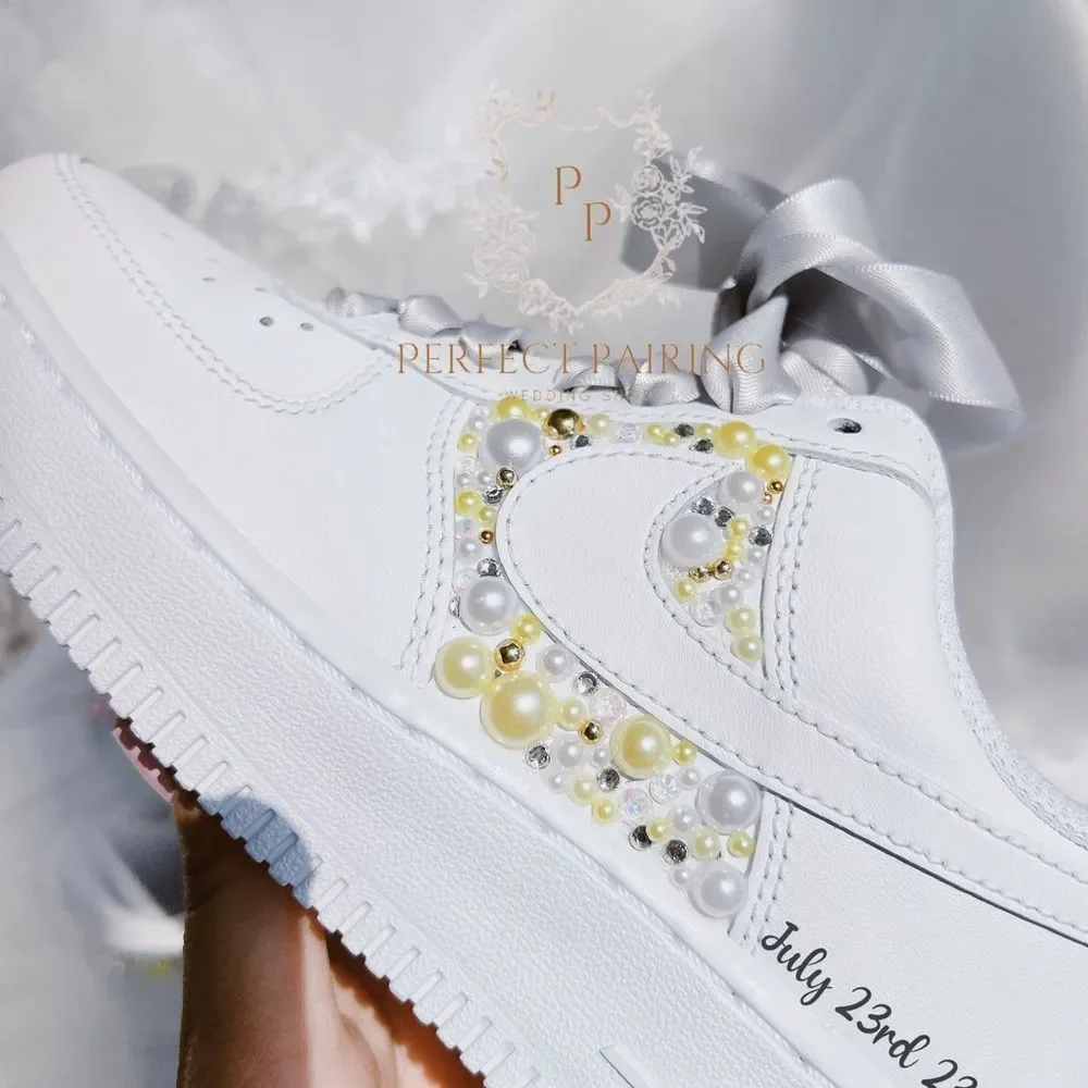 Wedding custom sneakers - air force 1 - Picture 2 of 4